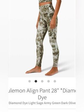 lululemon athletica Diamond Dye Align Leggings in Sage/Army Green